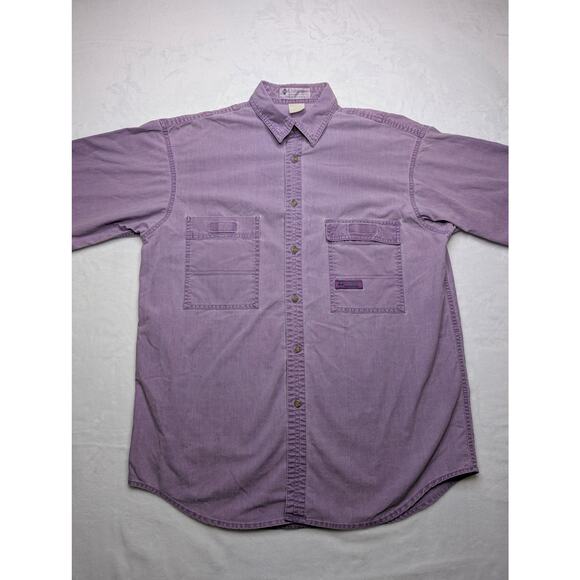 Columbia Vintage Mens Short Sleeve Button Down Shirt - XL Made in USA Y2K - Picture 2 of 7